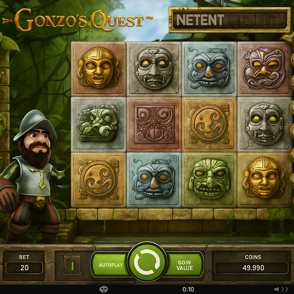 TipTopBet - Gonzo's Quest Slot Game by NetEnt