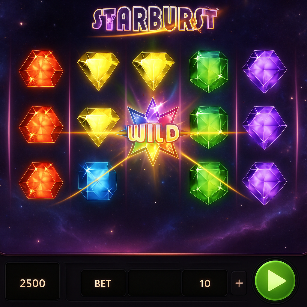 TipTopBet - Starburst Slot Game by NetEnt