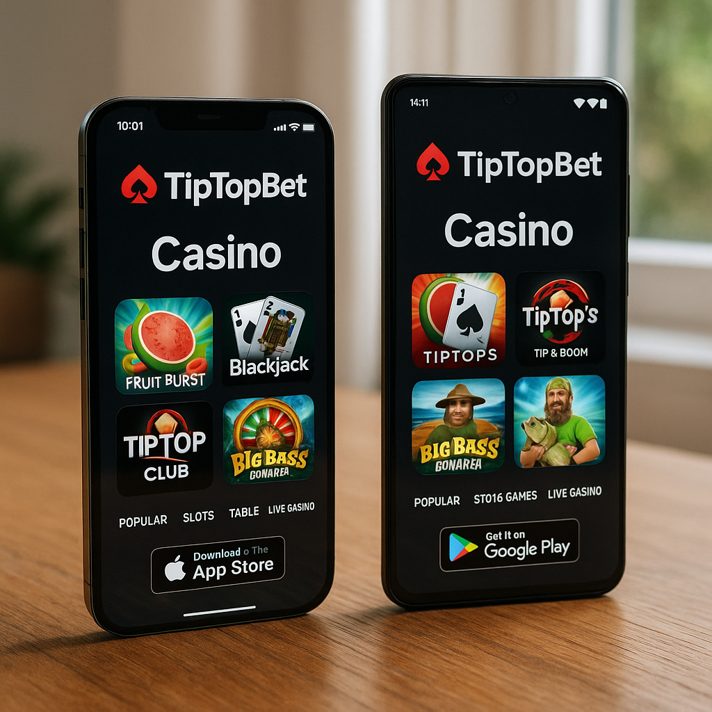 TipTopBet - Mobiele Apps - Browser-Based Casino voor iOS en Android