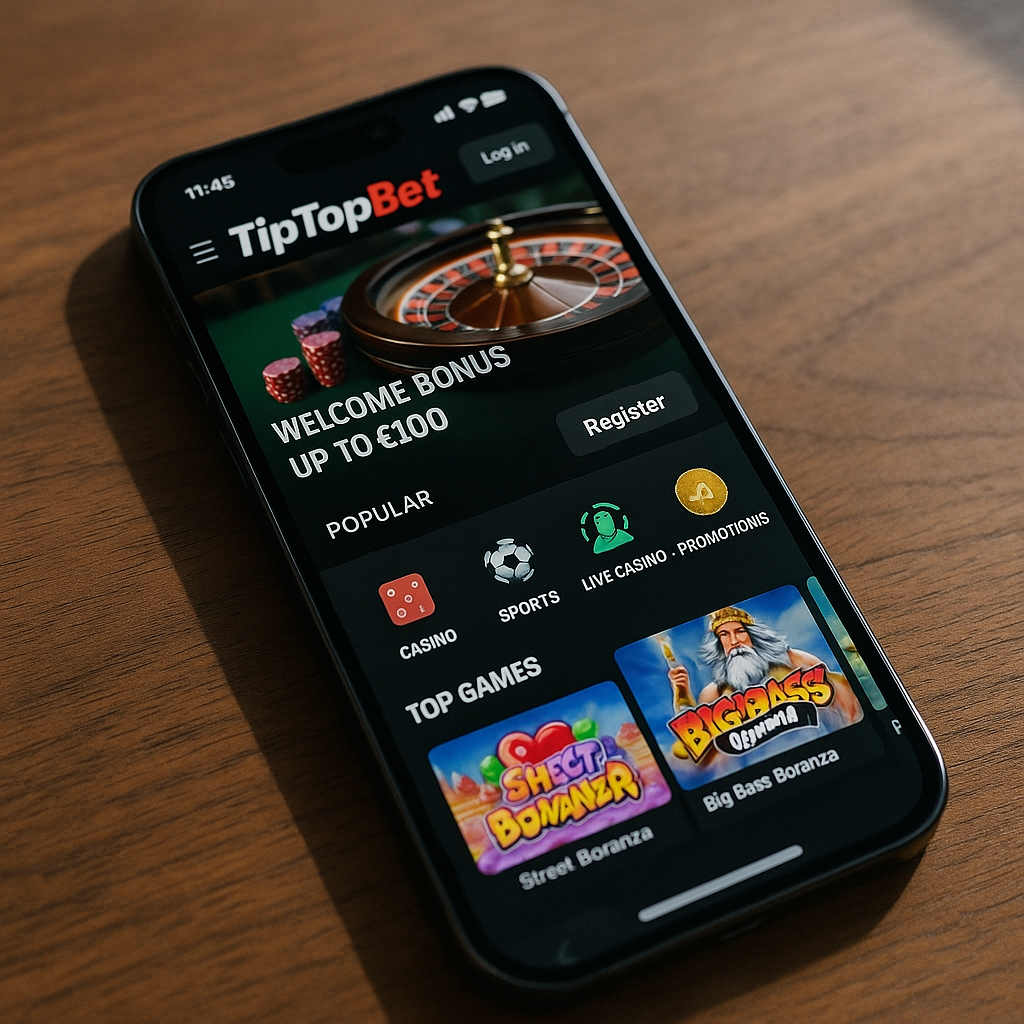 TipTopBet - Mobiele Platform - Responsive Casino voor Smartphones